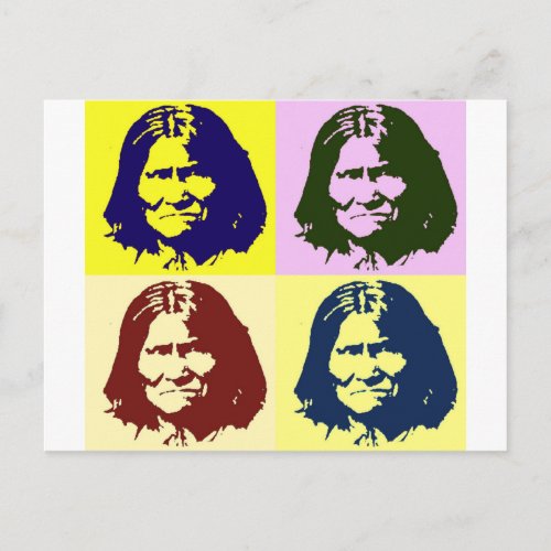 Pop Art Geronimo Postcard