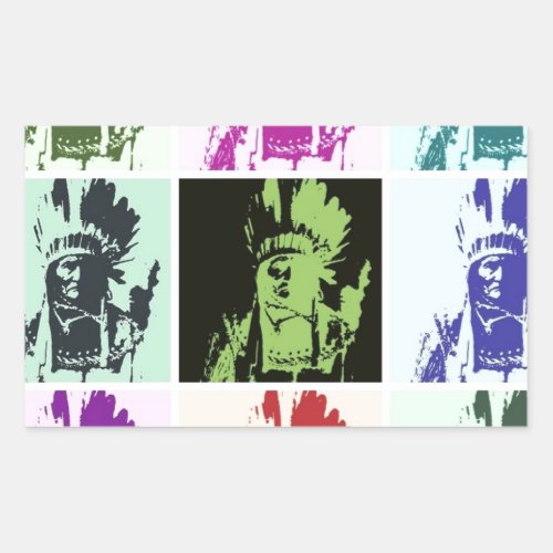 Pop Art Geronimo Rectangular Sticker