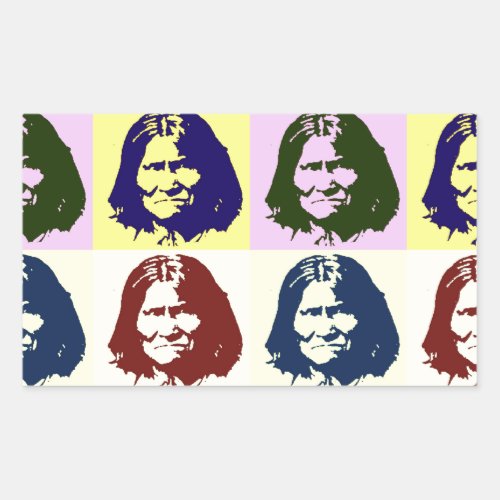 Pop Art Geronimo Rectangular Sticker