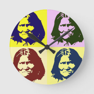Pop Art Geronimo Round Clock