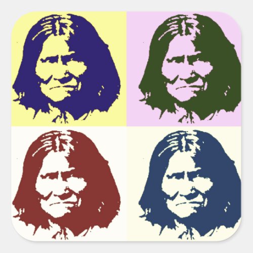 Pop Art Geronimo Square Sticker