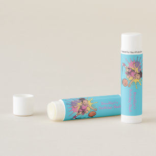 Pop Art Girl Basketball Birthday Bash Favor Lip Balm