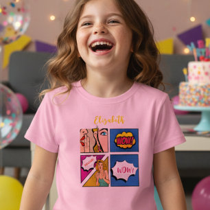 Pop art girl comic  toddler t-shirt