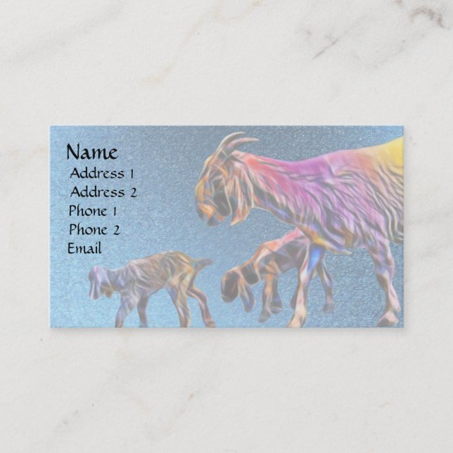 Pop Art Goats Business Card (Front)