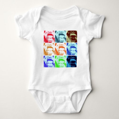 Pop Art Gorilla Baby Bodysuit