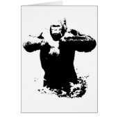 Pop Art Gorilla Beating Chest Card (Front)