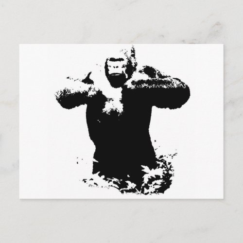 Pop Art Gorilla Beating Chest Postcard