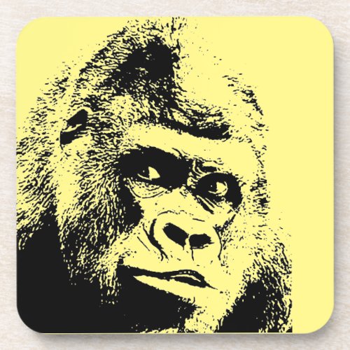 Pop Art Gorilla Beverage Coaster