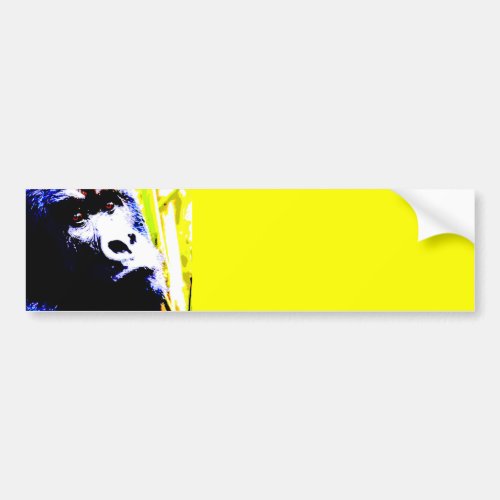 Pop Art Gorilla Bumper Sticker