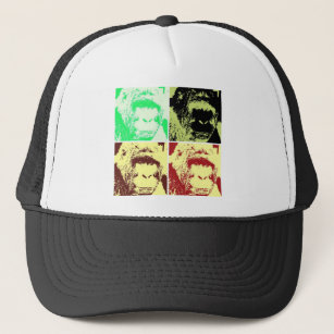 Pop Art Gorilla Faces Trucker Hat