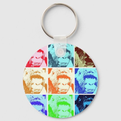 Pop Art Gorilla Keychain