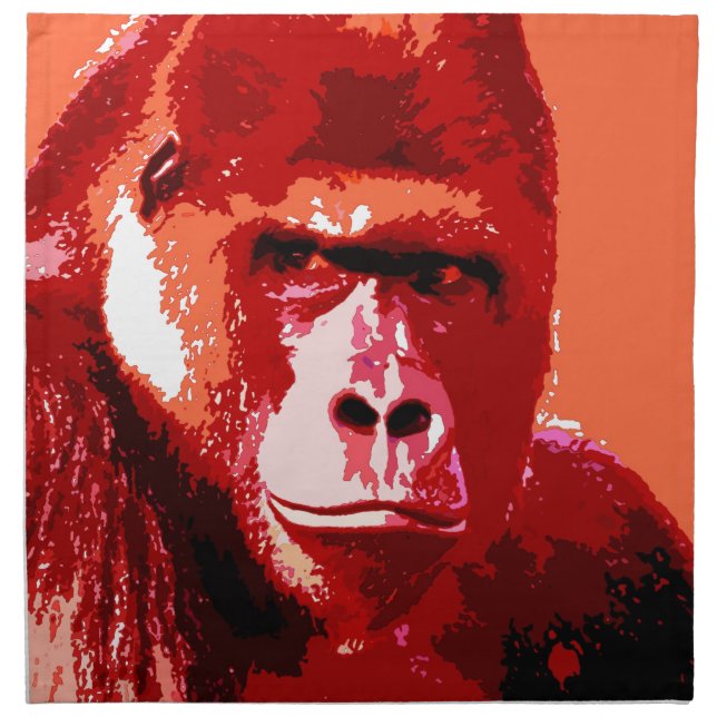 Pop Art Gorilla Napkin (Front)