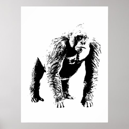 Pop Art Gorilla Poster Print