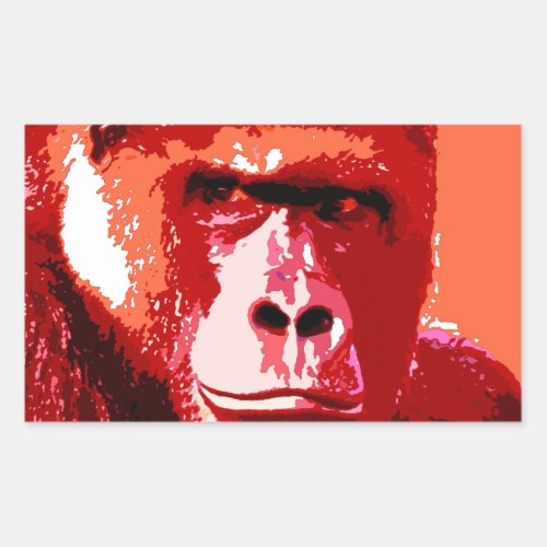 Pop Art Gorilla Rectangular Sticker