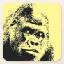 Pop Art Gorilla Square Paper Coaster