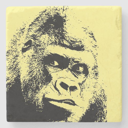 Pop Art Gorilla Stone Coaster