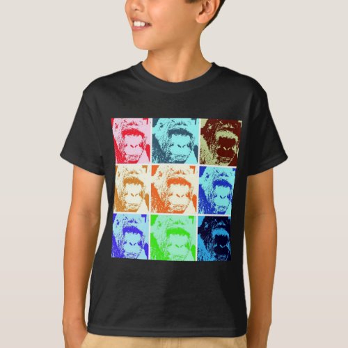 Pop Art Gorilla T_Shirt