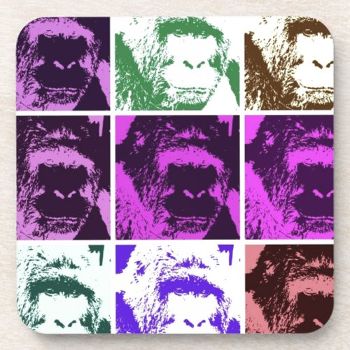 Pop Art Gorillas Beverage Coaster