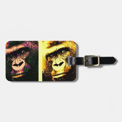 Pop Art Gorillas Luggage Tag