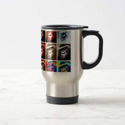 Pop Art Gorillas Travel Mug