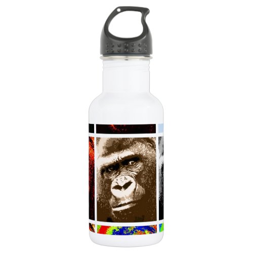 Pop Art Gorillas Water Bottle