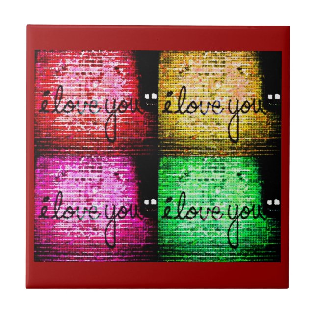 Pop Art Graffiti Love Wall Ceramic Tile (Front)