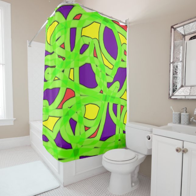 Pop Art Graffiti Shower Curtain (In Situ)