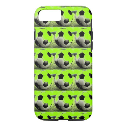 Pop Art Green Soccer Balls iPhone 5 Case