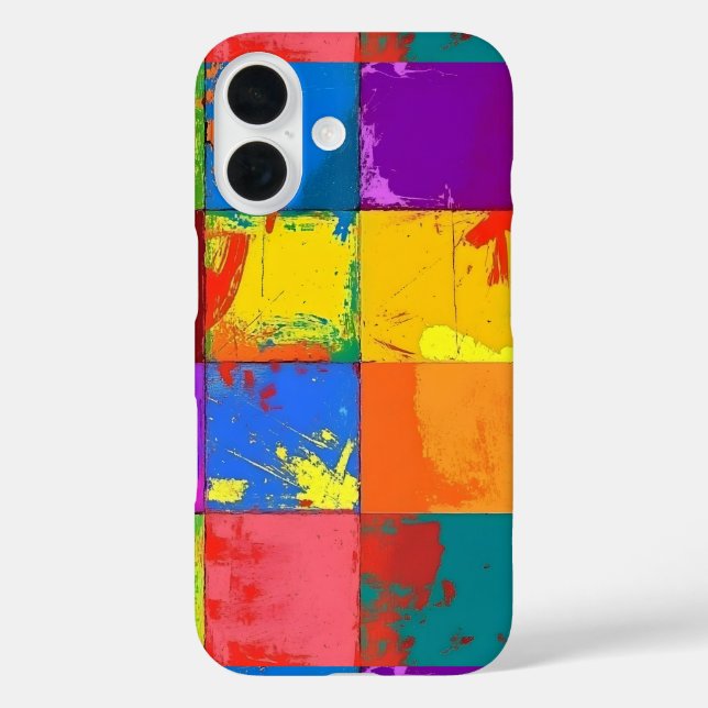 Pop Art grunge Color Blocks Case-Mate iPhone Case (Back)