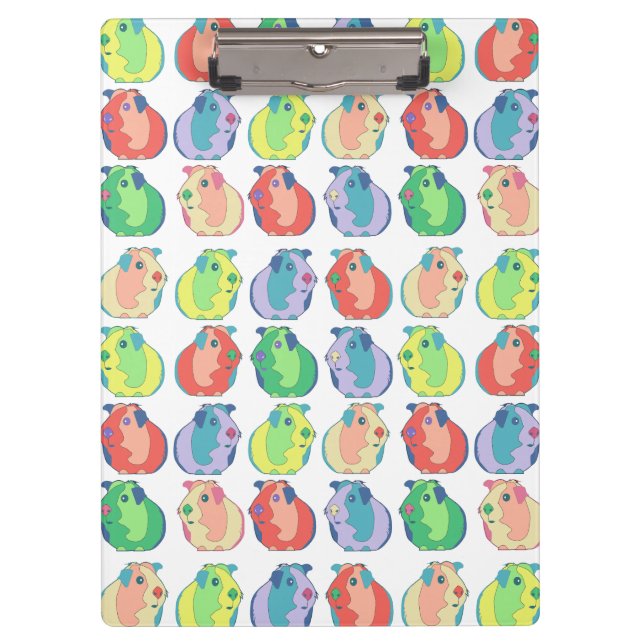 Pop Art Guinea Pig Pattern Clipboard (Front)