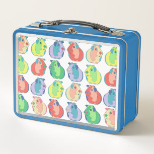 Pop Art Guinea Pig Pattern Metal Lunch Box