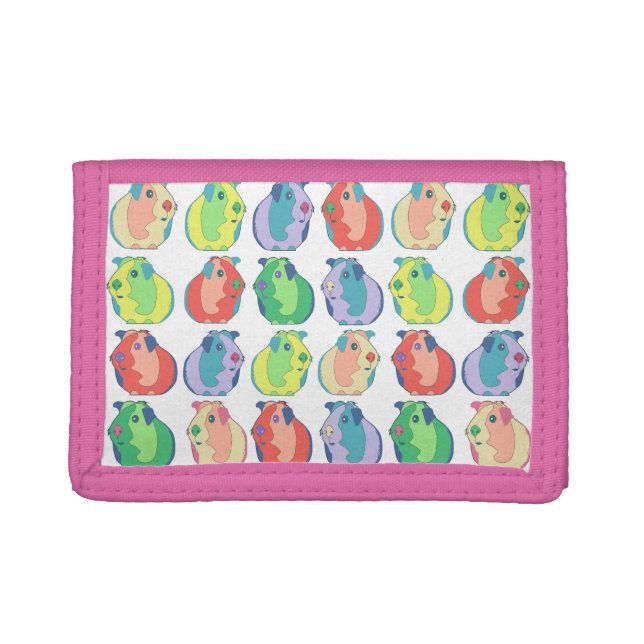 Pop Art Guinea Pig Pattern Tri-fold Wallet (Front)