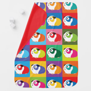 Pop Art Guinea Pigs Baby Blanket