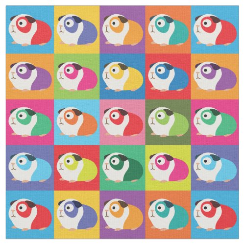 Pop Art Guinea Pigs Fabric