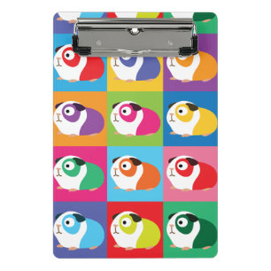 Pop Art Guinea Pigs Mini Clipboard