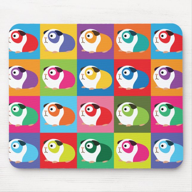Pop Art Guinea Pigs Mouse Pad (Front)