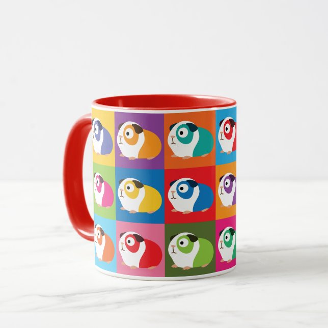 Pop Art Guinea Pigs Mug (Front Left)