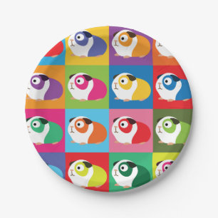 Pop Art Guinea Pigs Paper Plates