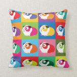 Pop Art Guinea Pigs Throw Pillow