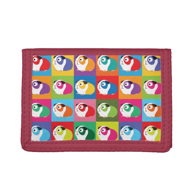 Pop Art Guinea Pigs Trifold Wallet (Front)
