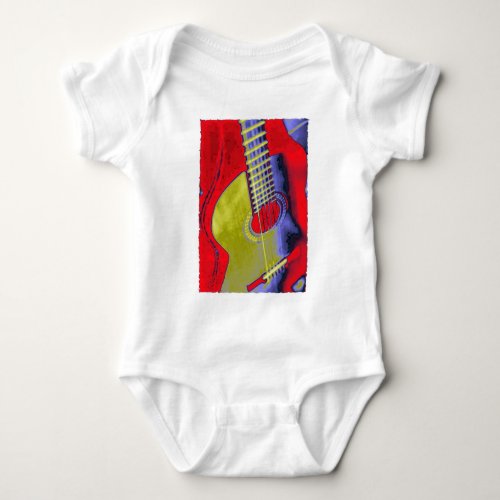 Pop Art Guitar Baby Bodysuit