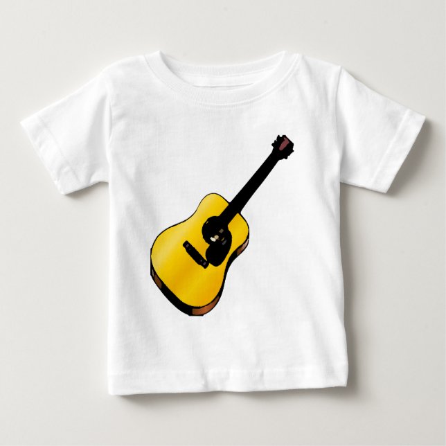 Pop Art Guitar Baby T-Shirt (Front)