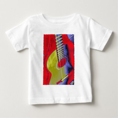 Pop Art Guitar Baby T_Shirt