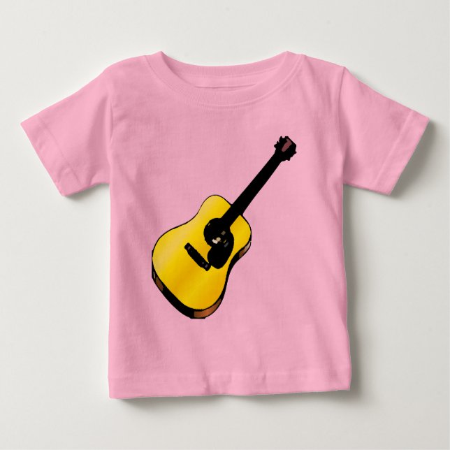 Pop Art Guitar Baby T-Shirt (Front)