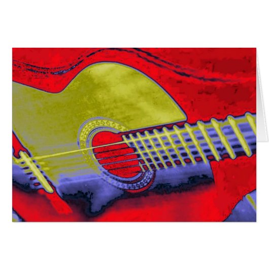 Pop Art Guitar Cards (Front Horizontal)