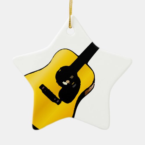 Pop Art Guitar Ceramic Ornament