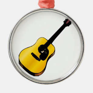 Pop Art Guitar Metal Ornament