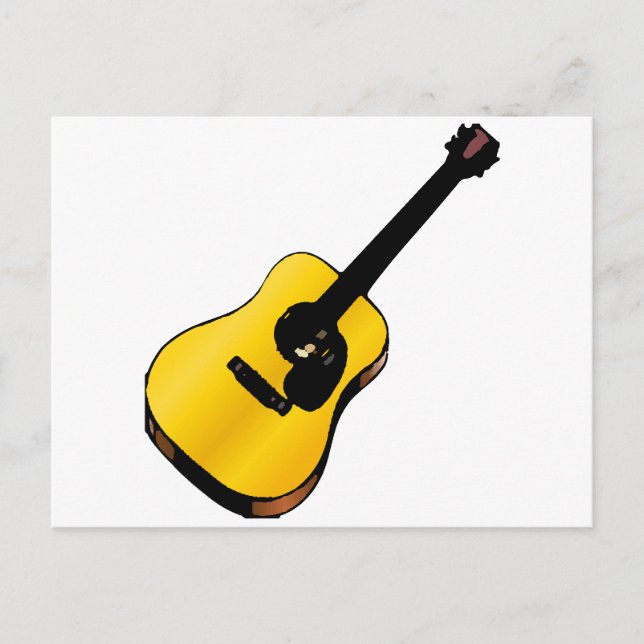 Pop Art Guitar Postcard (Front)