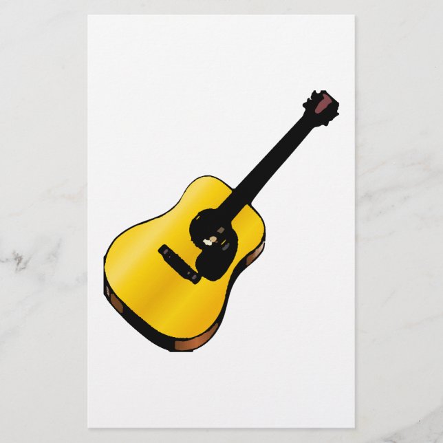 Pop Art Guitar Stationery (Front)