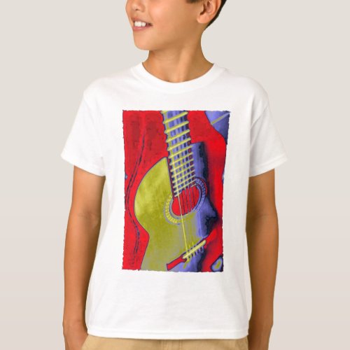 Pop Art Guitar T_Shirt